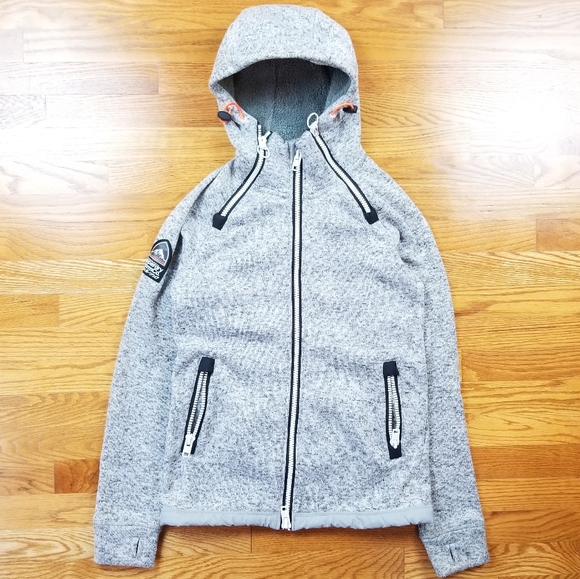 superdry mountain storm double zip hood